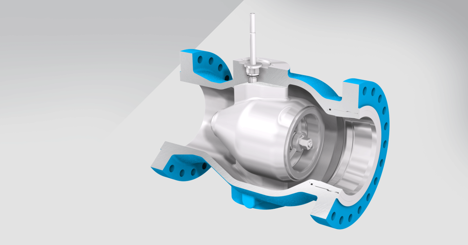 Axial on-off valve